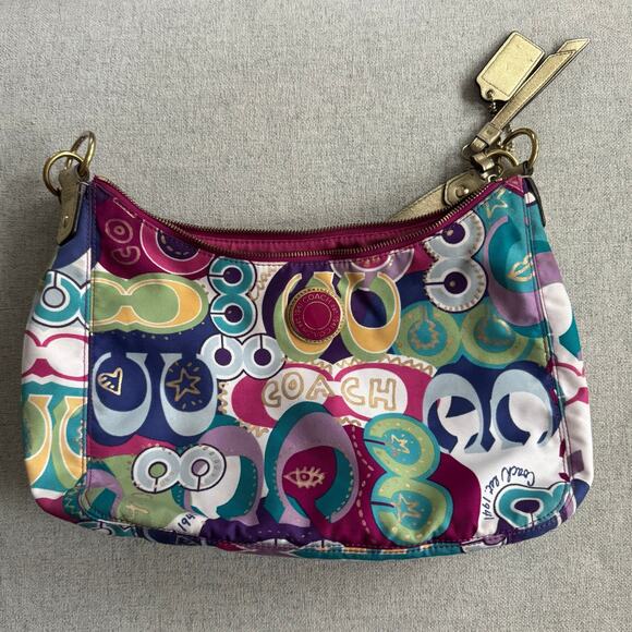 Vintage Y2K Poppy Coach Bag in Rainbow Graffiti - Picture 12 of 12